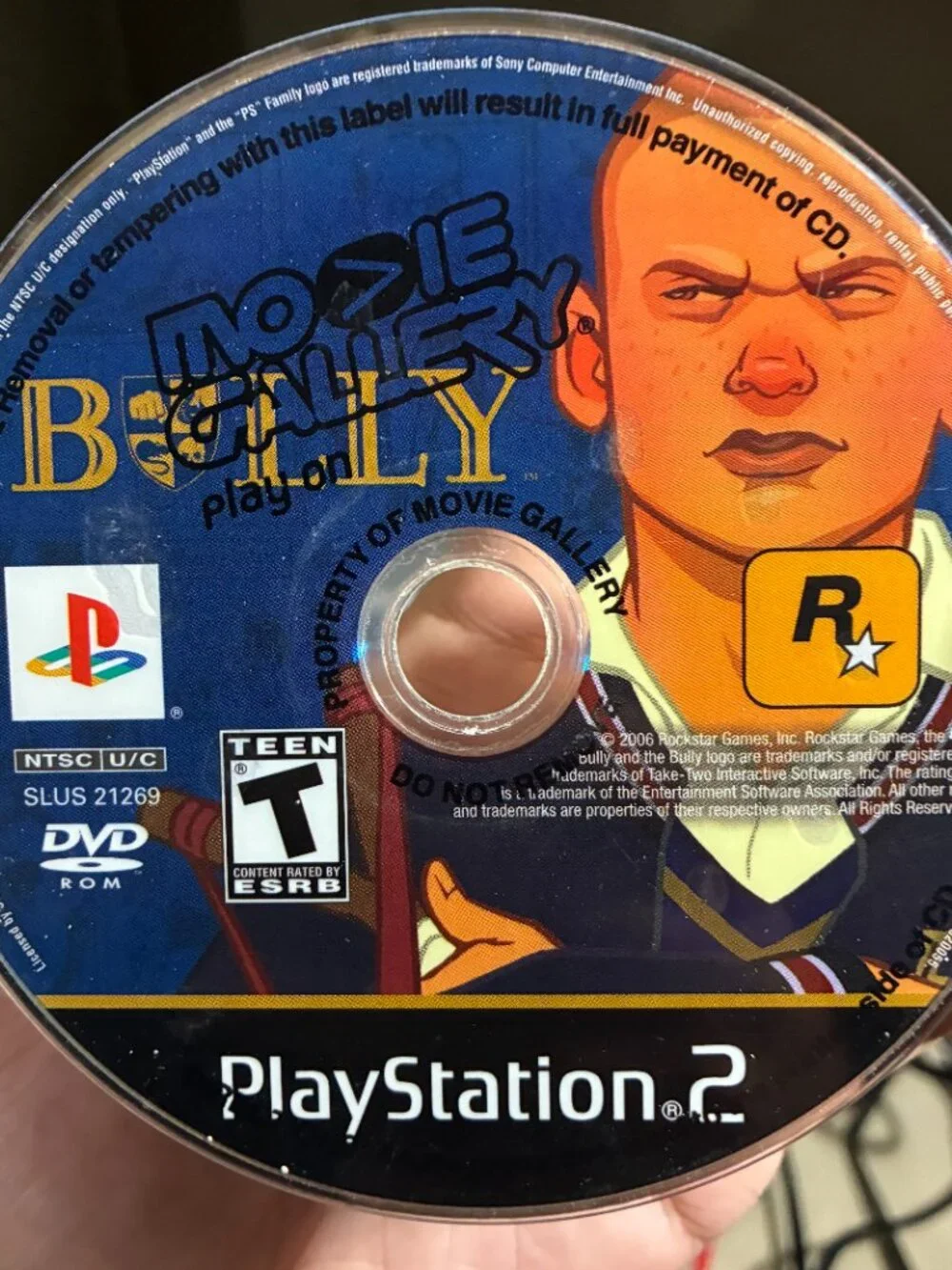 Bully PS2 PlayStation 2 Game Disc Only Black Label Rockstar Games SLUS 21269
